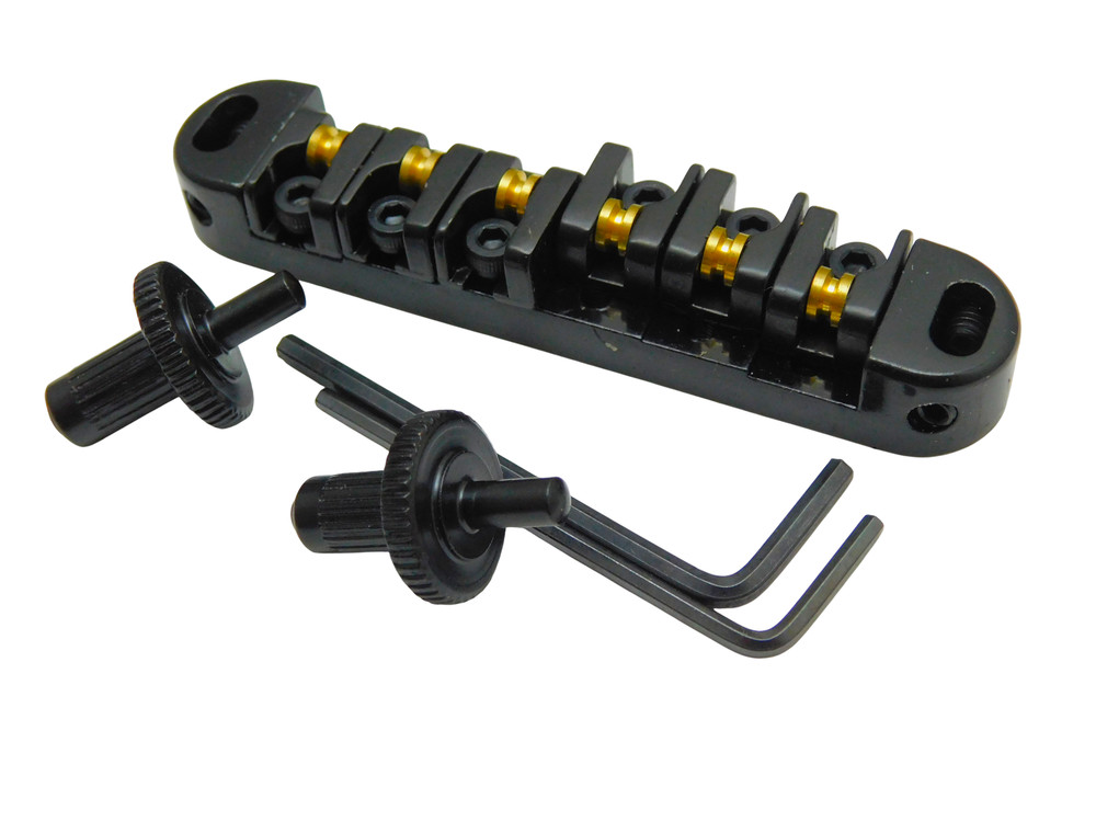 LOCKING ROLLER Bridge Gibson Les Paul Guitar-Black Small Post