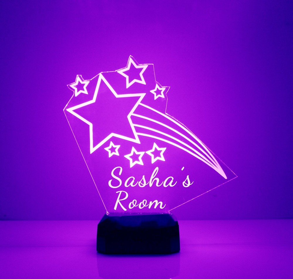 Shooting Star Celestial Night Lamp, Personalized FREE, Engraved Name LED Light