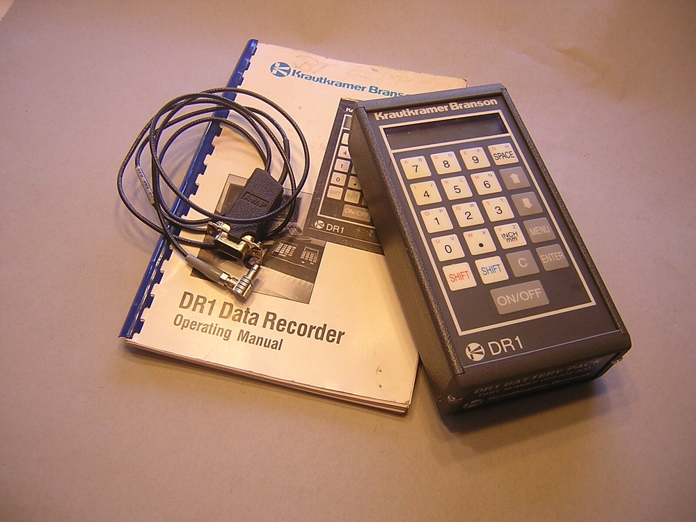 KRAUTKRAMER BRANSON DR1 DATA RECORDER, INPUT CABLE, MANUAL