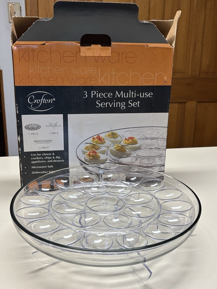 Crofton Kitchenware 3 PC. Multi-use Serving Set- VGUC-Barely Used, Versatile!!🤪