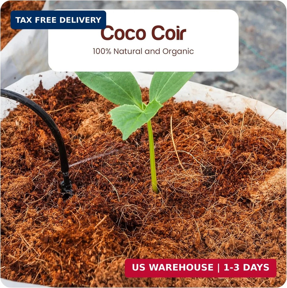 Premium Coco Coir Brick | Coconut Fiber Block | Compressed Growing Medium | Perf