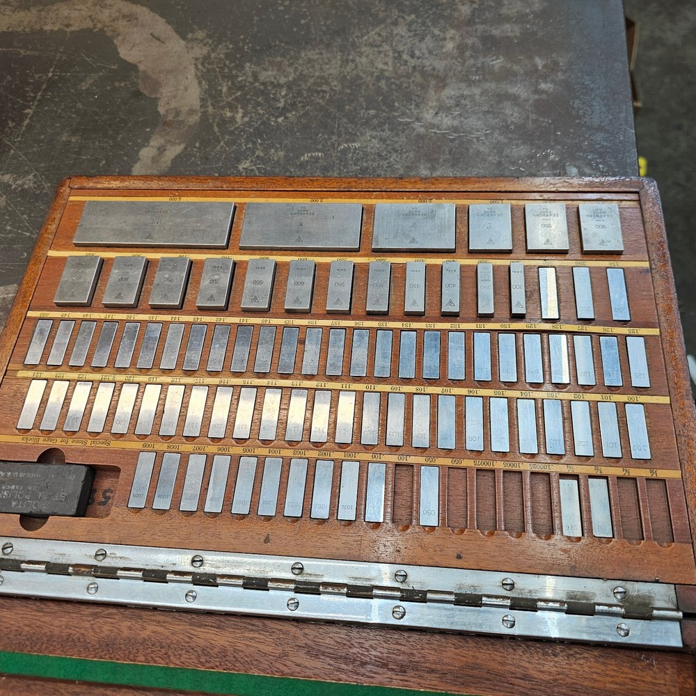 Dearborn Ellstrom .100-4" Steel Rectangular Gage Blocks Missing Wear Blocks