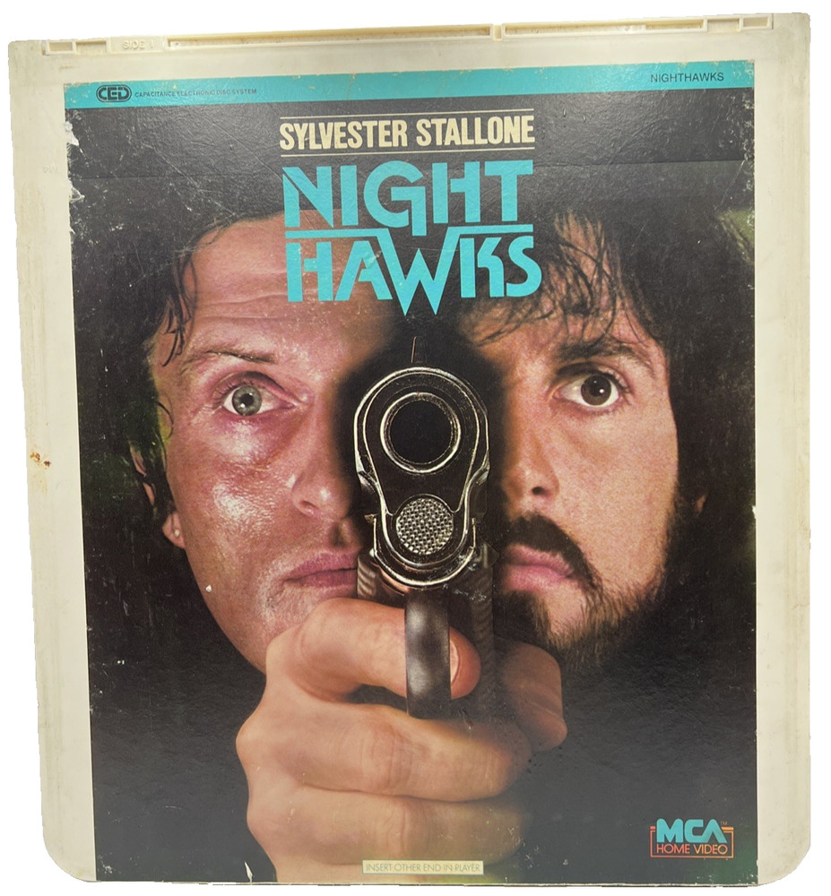 NIGHT HAWKS CED RCA SelectaVision VideoDisc Sylvester Stallone