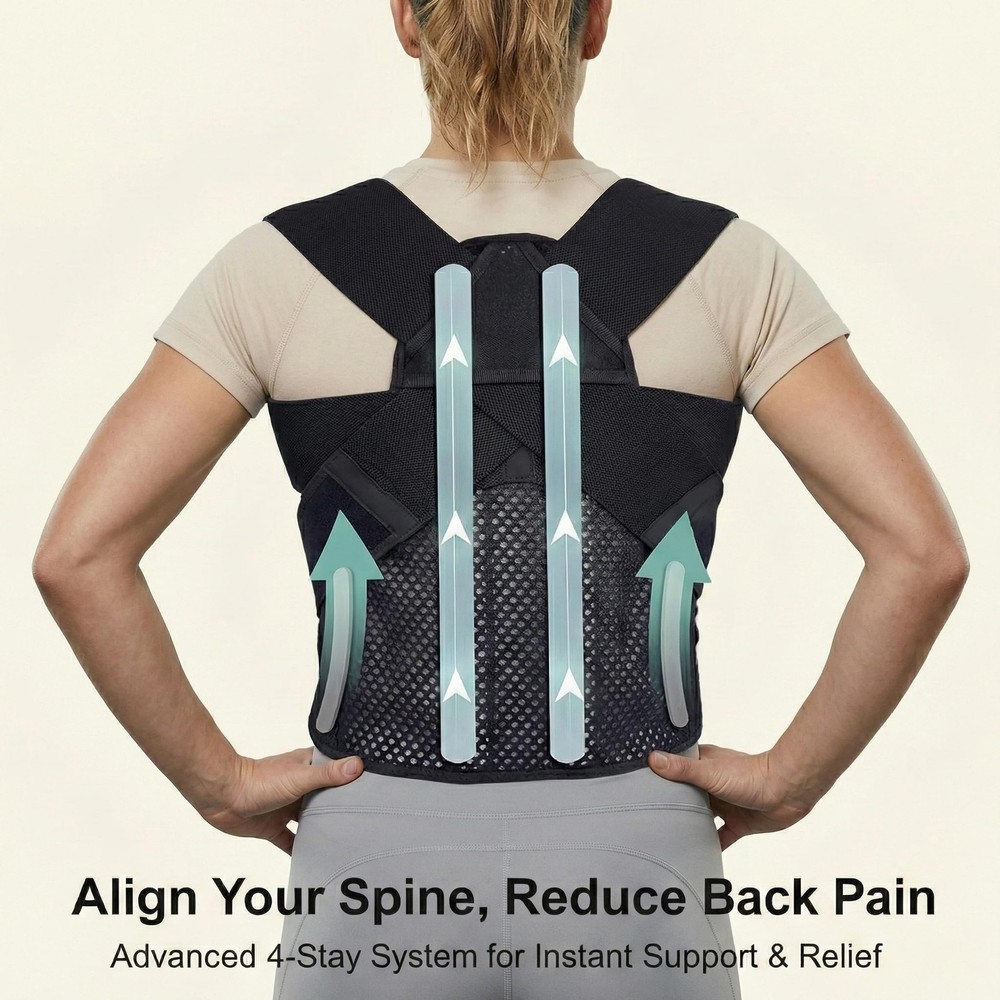 Full Back Posture Corrector for Women & Men – Pull-Back System Posture Bra