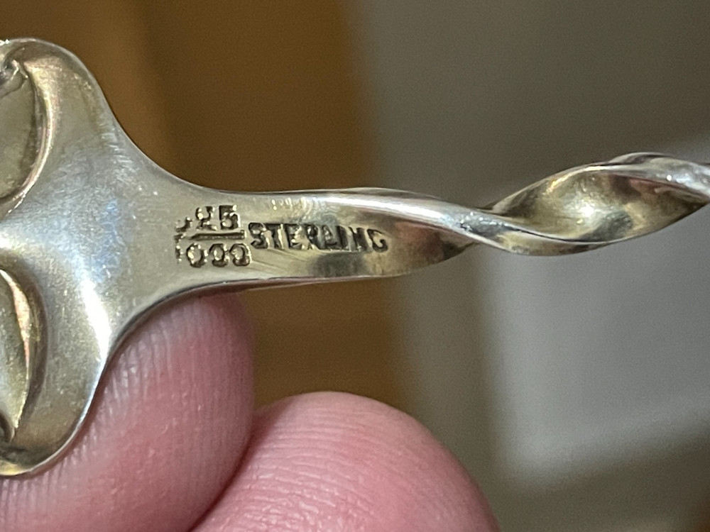 Sterling Silver Ornamental Drinks / Mixing Spoon