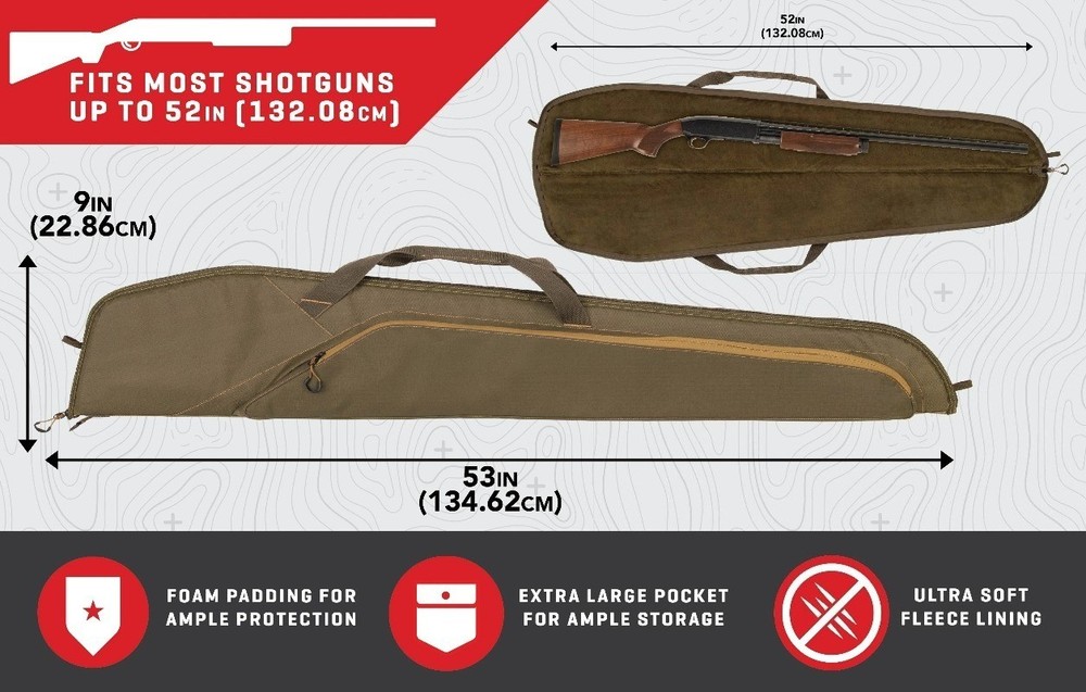 52" Delta Shotgun Soft Case, Olive Green, Polyester, 856A
