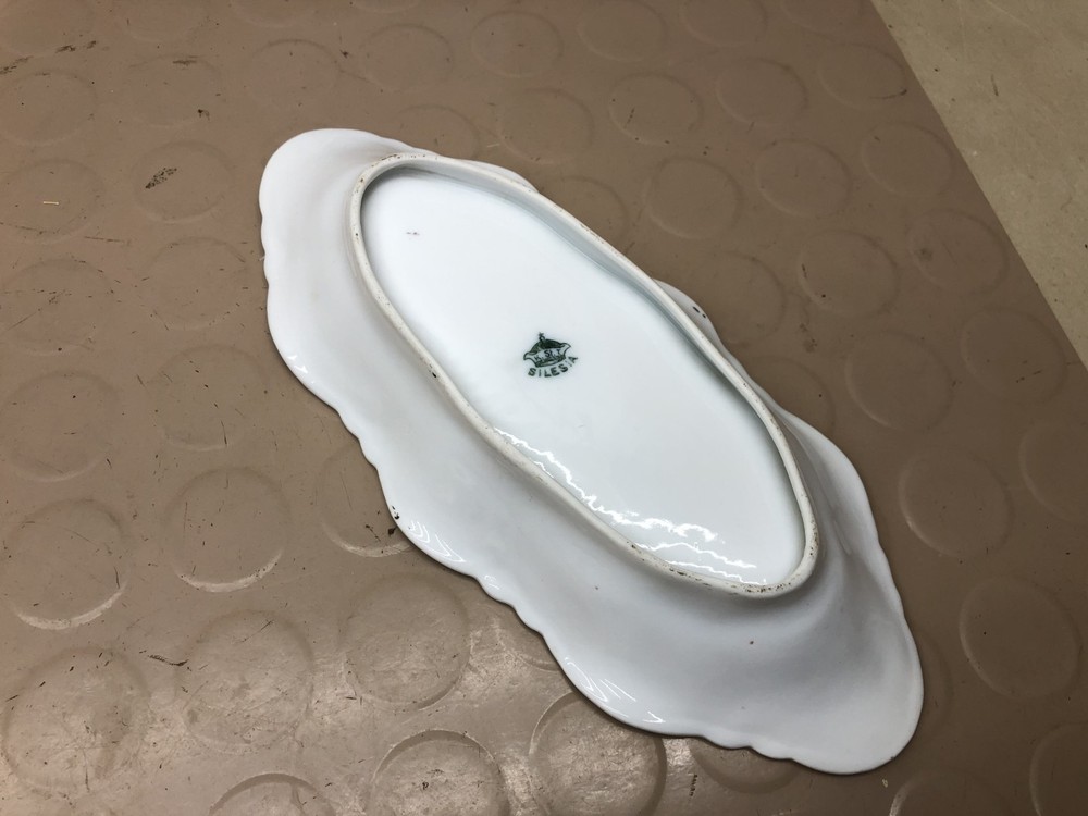 Vintage Hand Painted Celery / Bread Dish- Silesia