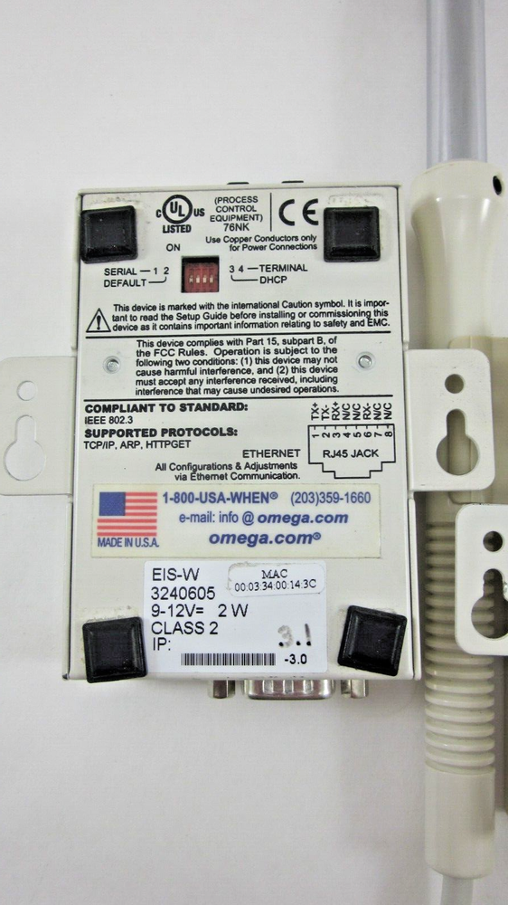 2 Omega iTHX-W i Server Temperature Dew Point Humidity, EIS-W Working Pulls