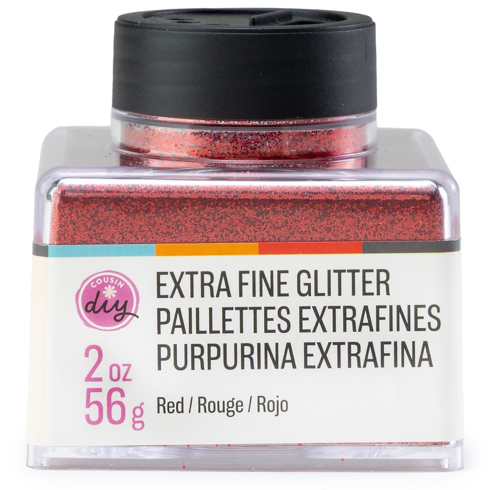CousinDIY Glitter Stacker 2oz-Red