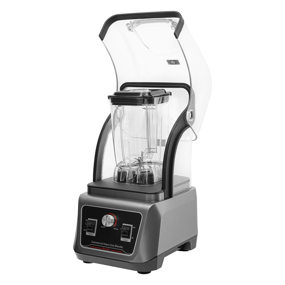 Silent Blender w/ Soundproof Shield Commercial Blender Machine Speed Control