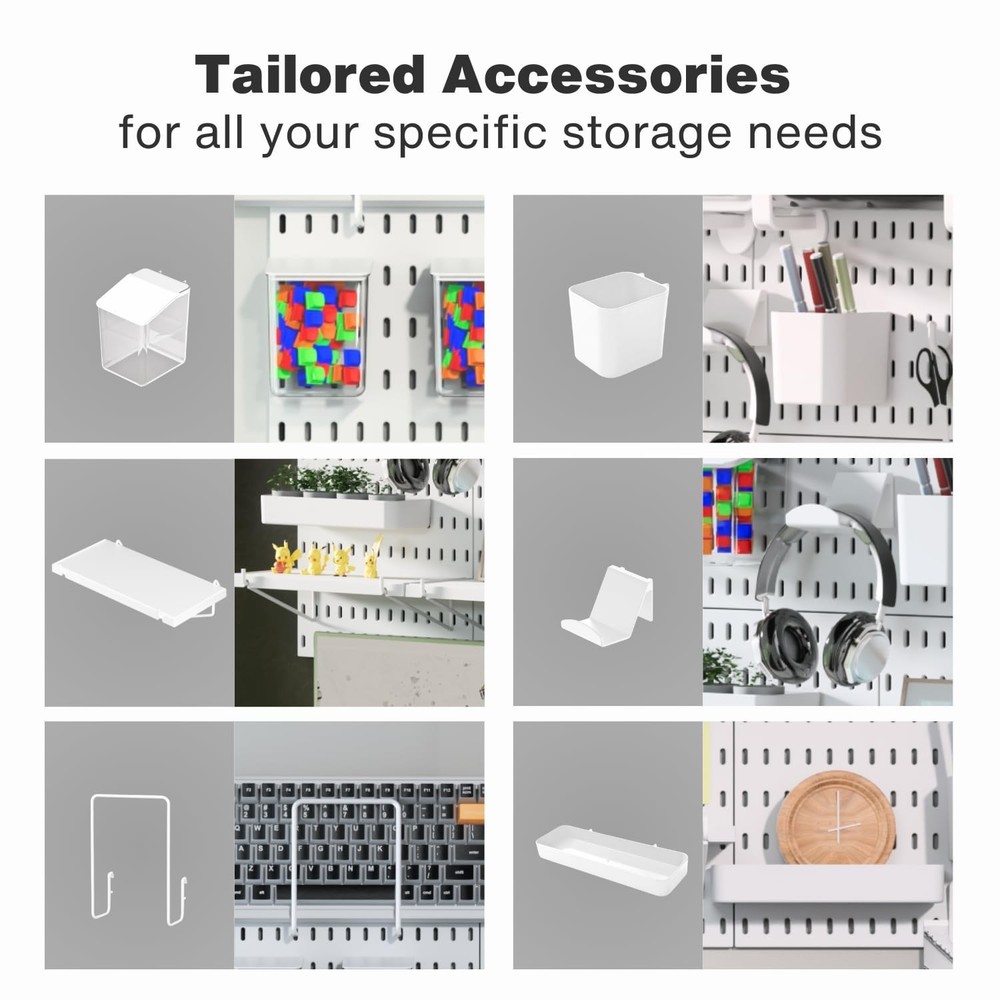 Keepo Pegboard Combination Kit, Pegboards and Accessories Modular Hanging for...