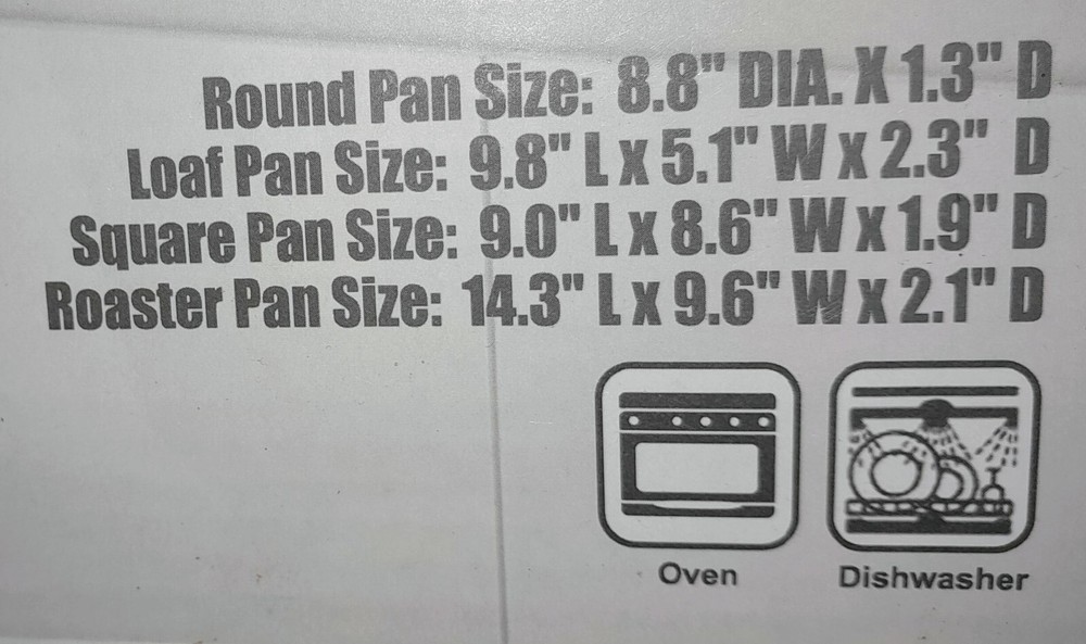 NEW! Opened Box Oven safe Non Stick 4 PC. Copper Bakeware Set