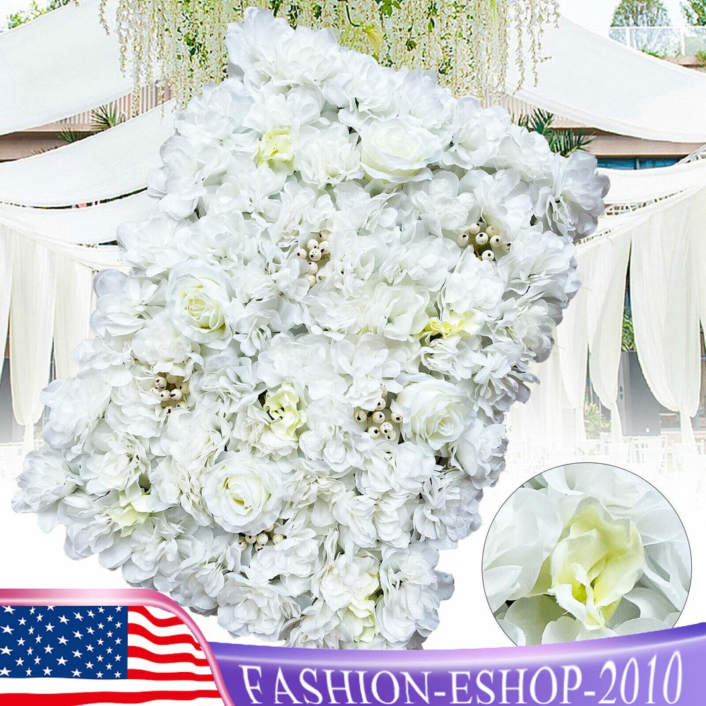 12* Artificial Flower Wall Panel Wedding Backdrop Event Party Flower Wall Panel