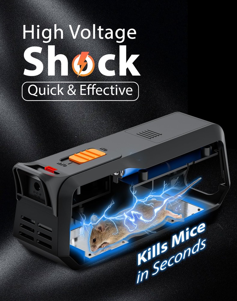 Electric Mouse Trap Zapper with Powerful Voltage, Effective Electronic Mouse ...