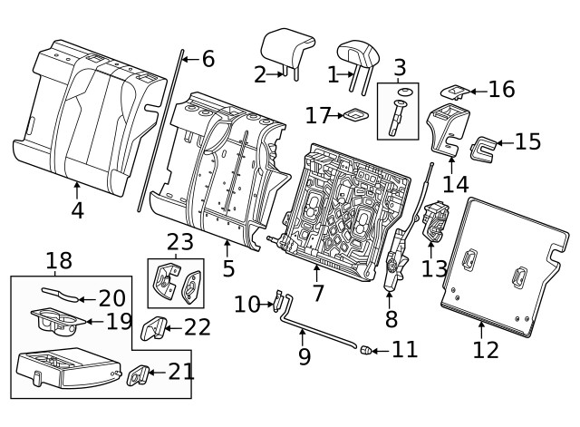Genuine GM Headrest Guide 13559014