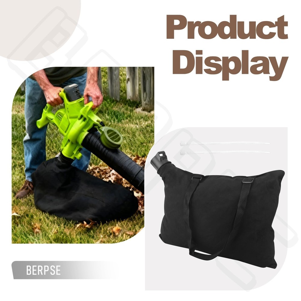 BERPSE 90560020-01 Leaf Blower Shoulder Bag Compatible with Black & BLACK
