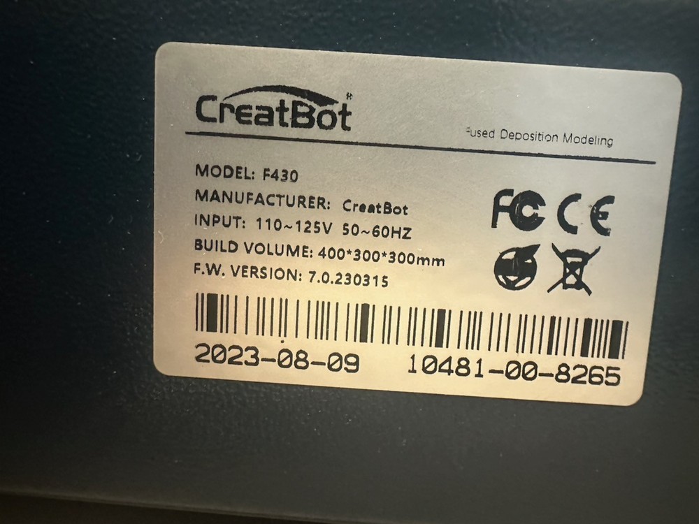 CreatBot F430 Industrial 3D Printer