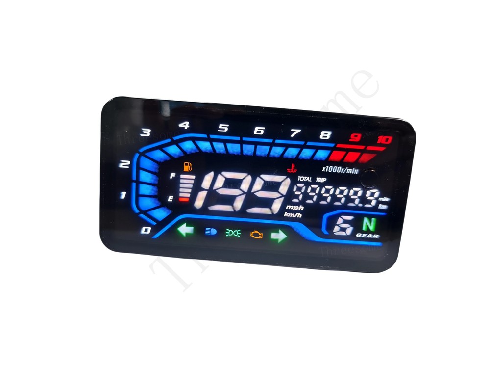 Universal 12V LED Waterproof Digital Motorcycle RPM Speedometer Modify Panel