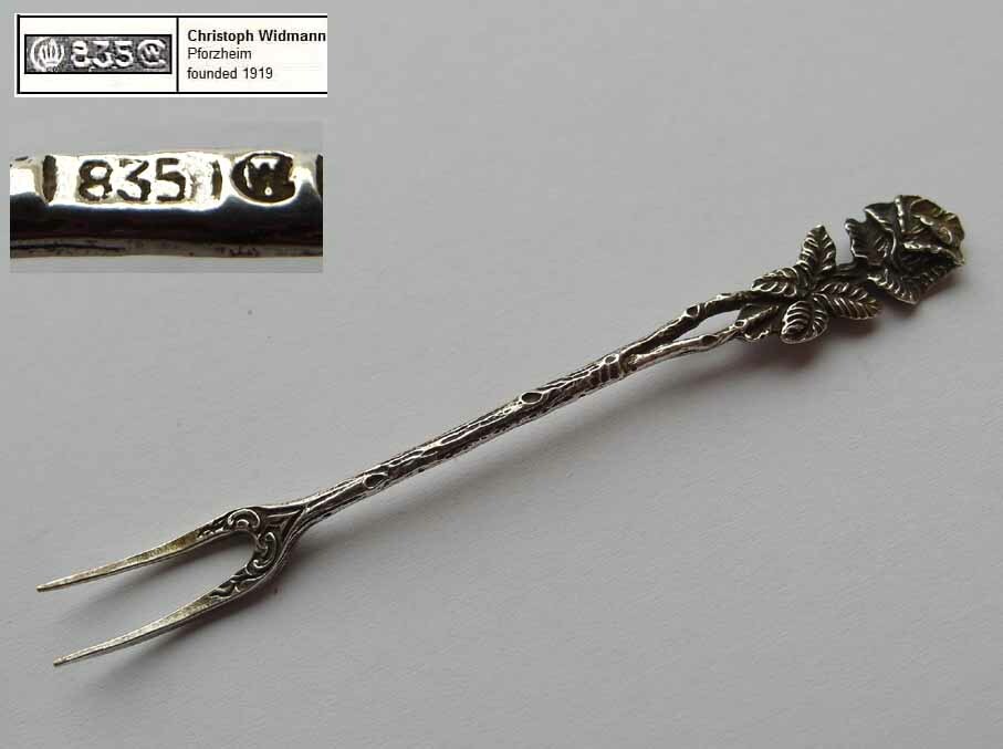 Lemon / Serving Fork, Hildesheimer Rose, C. Widmann, 835 Silver F959