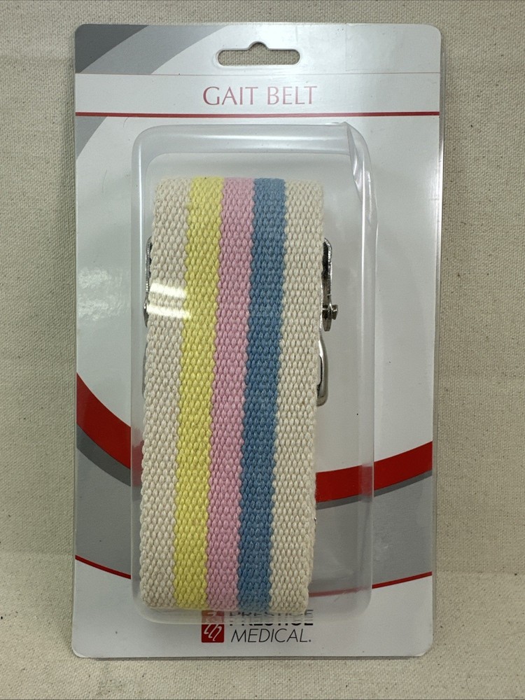 Gait Belt with Metal Buckle Stripe Pattern