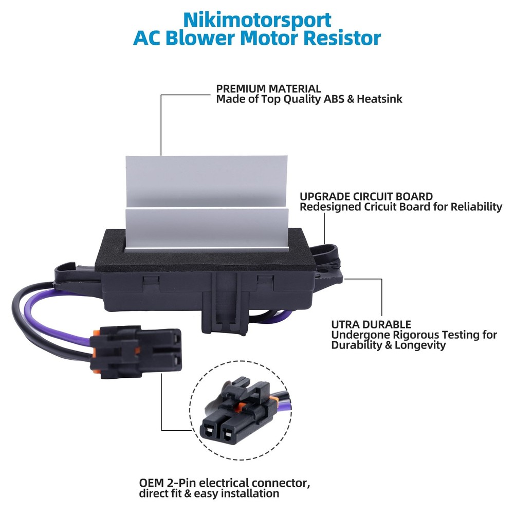 AC Blower Motor Resistor,Blower Resistor Compatible with 2003-2007 Chevy Silv...