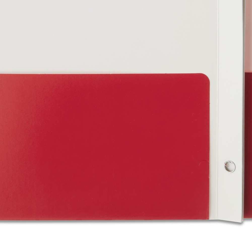 (10 Pack) 3-Prong Paper Folder, Solid Red Color, Letter Size