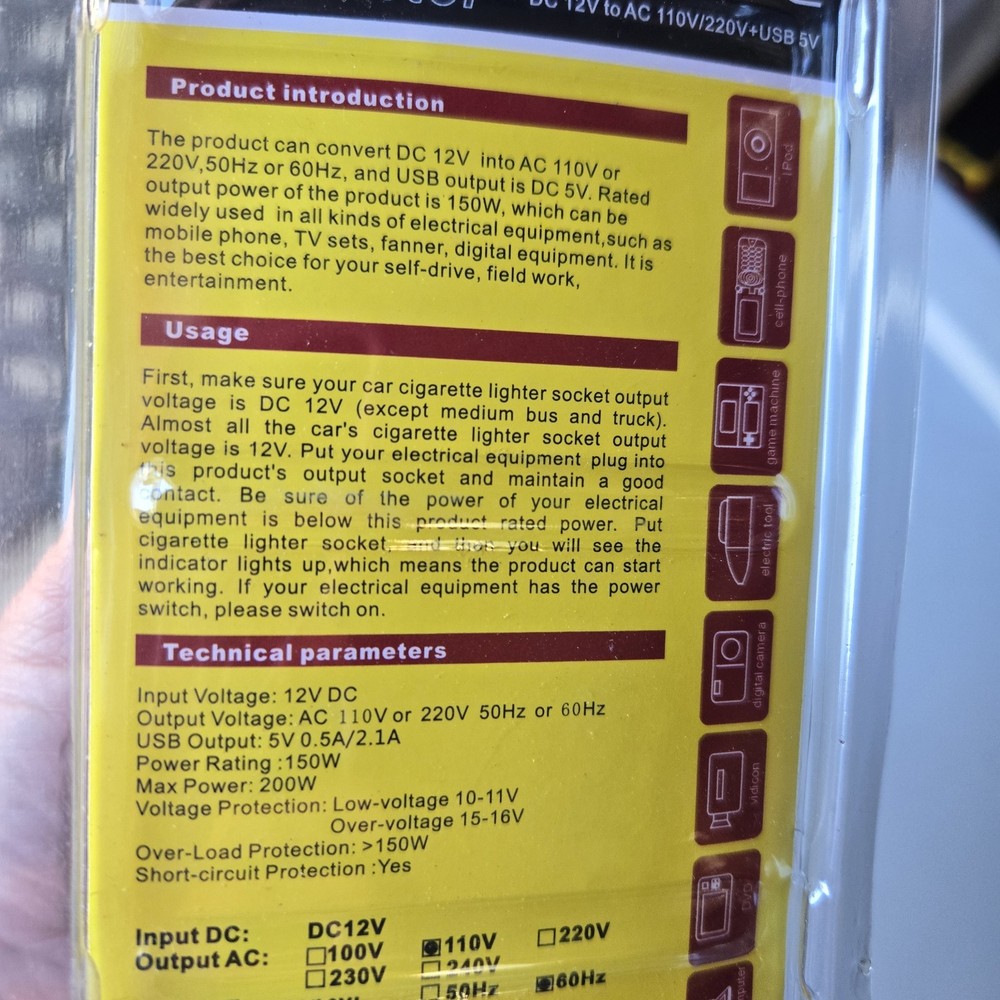 Series 150 Watt Car Inverter