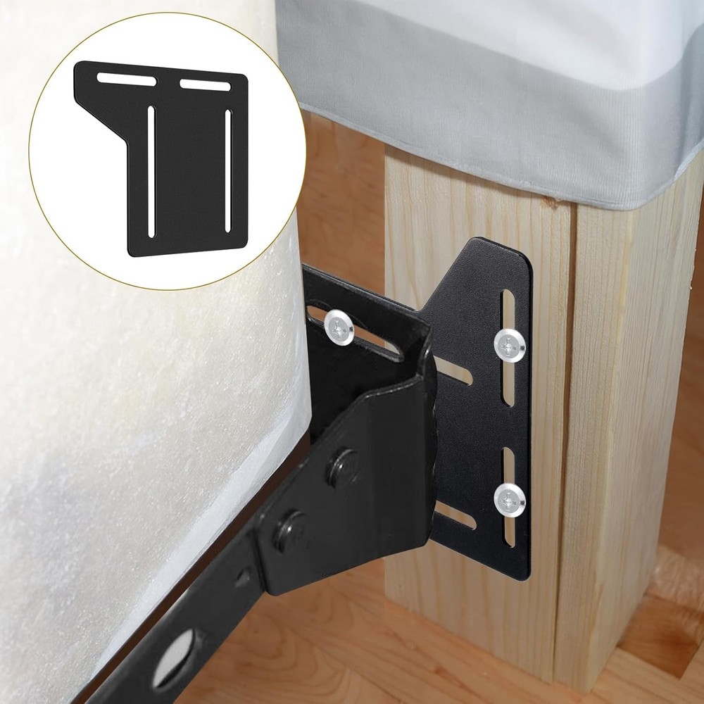 4PCS Bed Frame Brackets Adapter Headboard Extra Heavy Duty Bed Frame Adapter