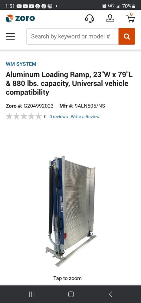 WM Aluminum Utility Ramp
