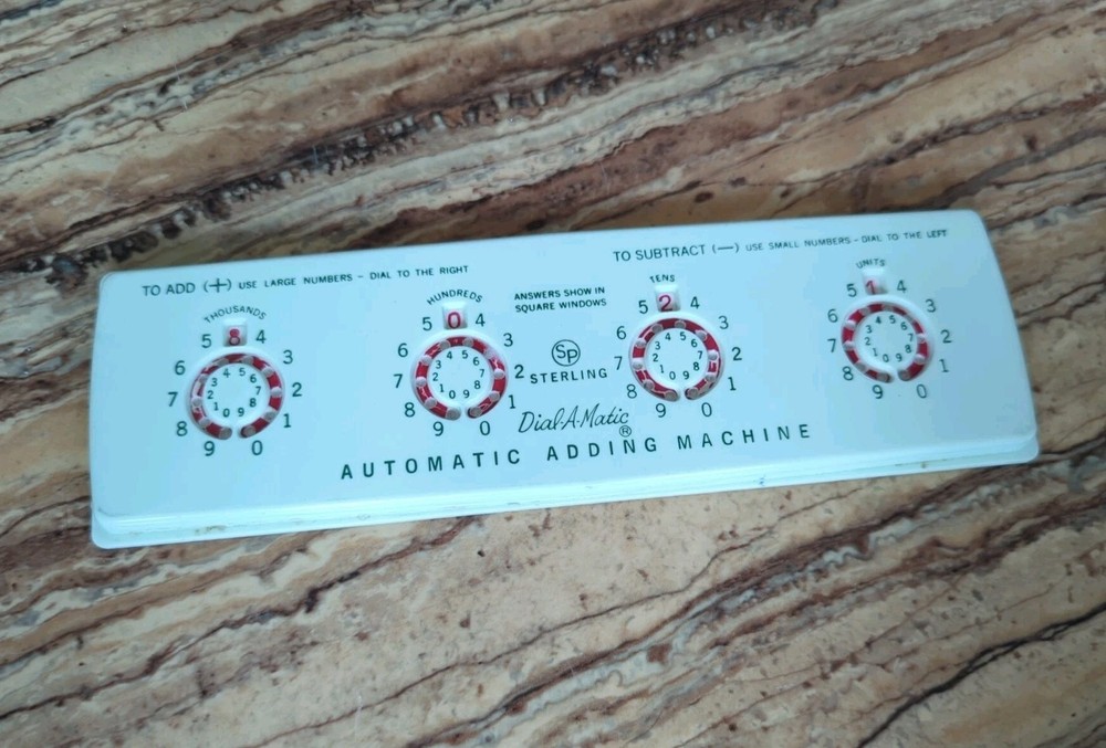Sterling #565 Dial-A-Matic Automatic Mechanical Adding Machine Vintage