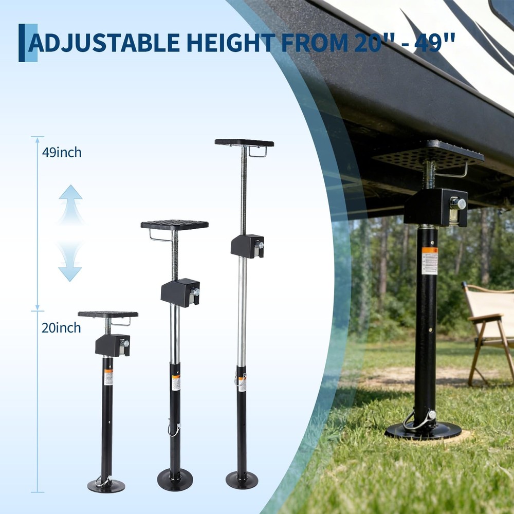 4 Pack RV Slide Out Supports Jack with a Flat Top Support Block RV Stabilizer