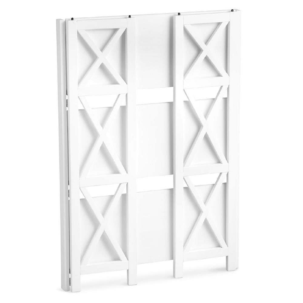 Montego 3-Shelf Folding Bookcase White