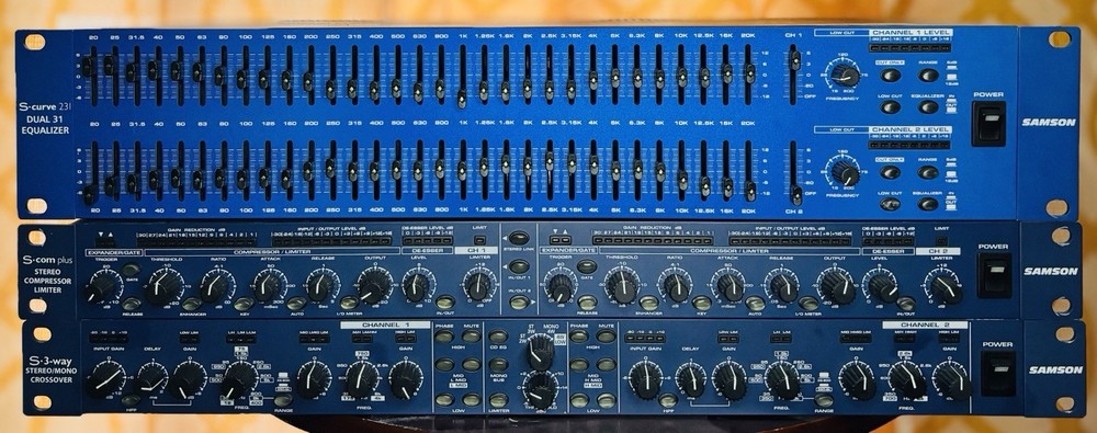 SAMSON curve 231 equalizer Dual 31 band, Compresor/Limiter, S-3WayCrossover.
