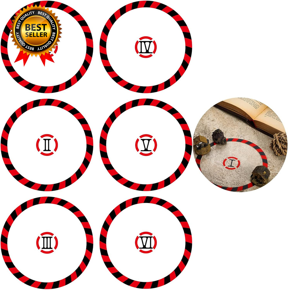 6 Pcs Objective Point Markers round PVC Objective Marker Gaming Accessory