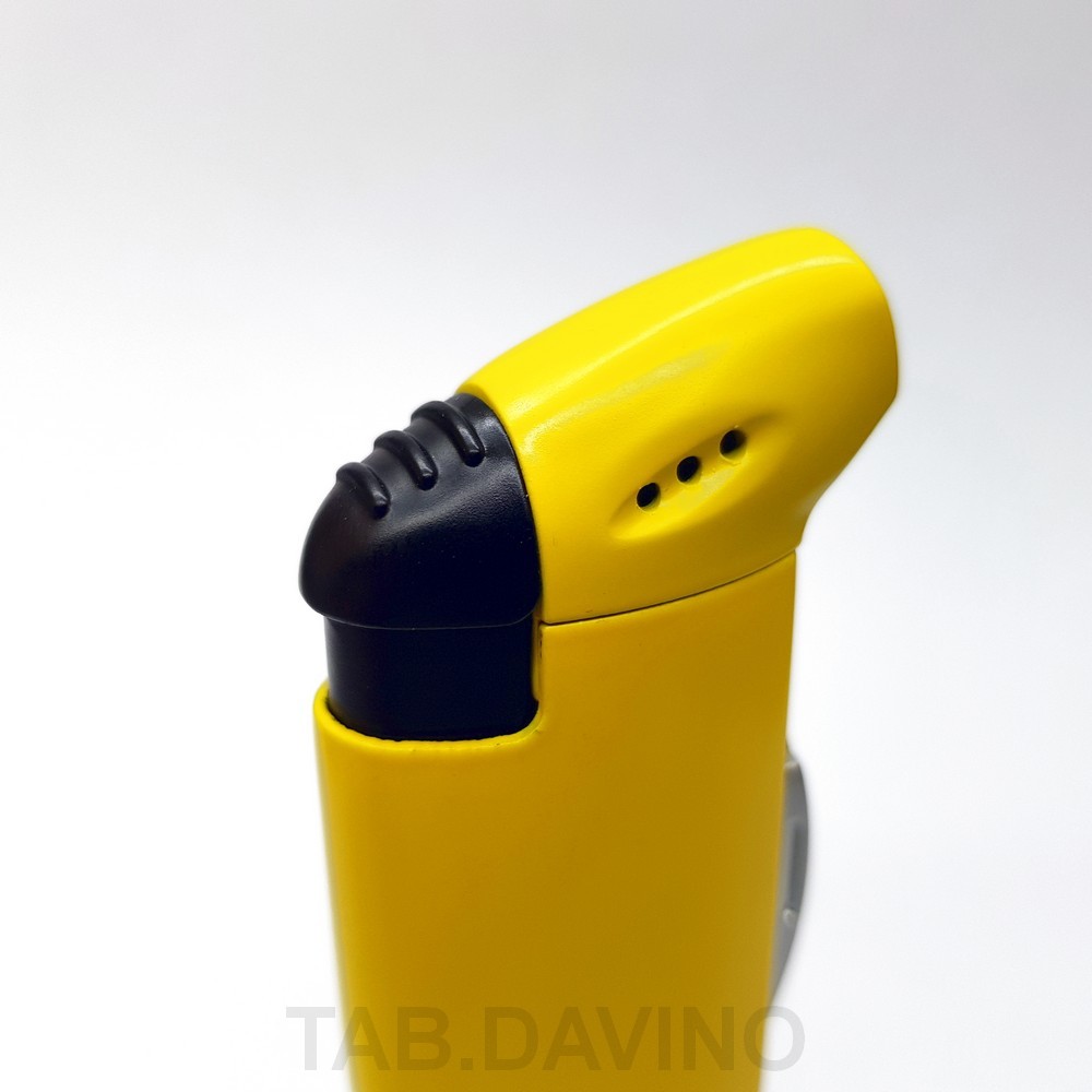 BREBBIA YELLOW PIPE LIGHTER WITH CURAPIPE BOWL FLAME