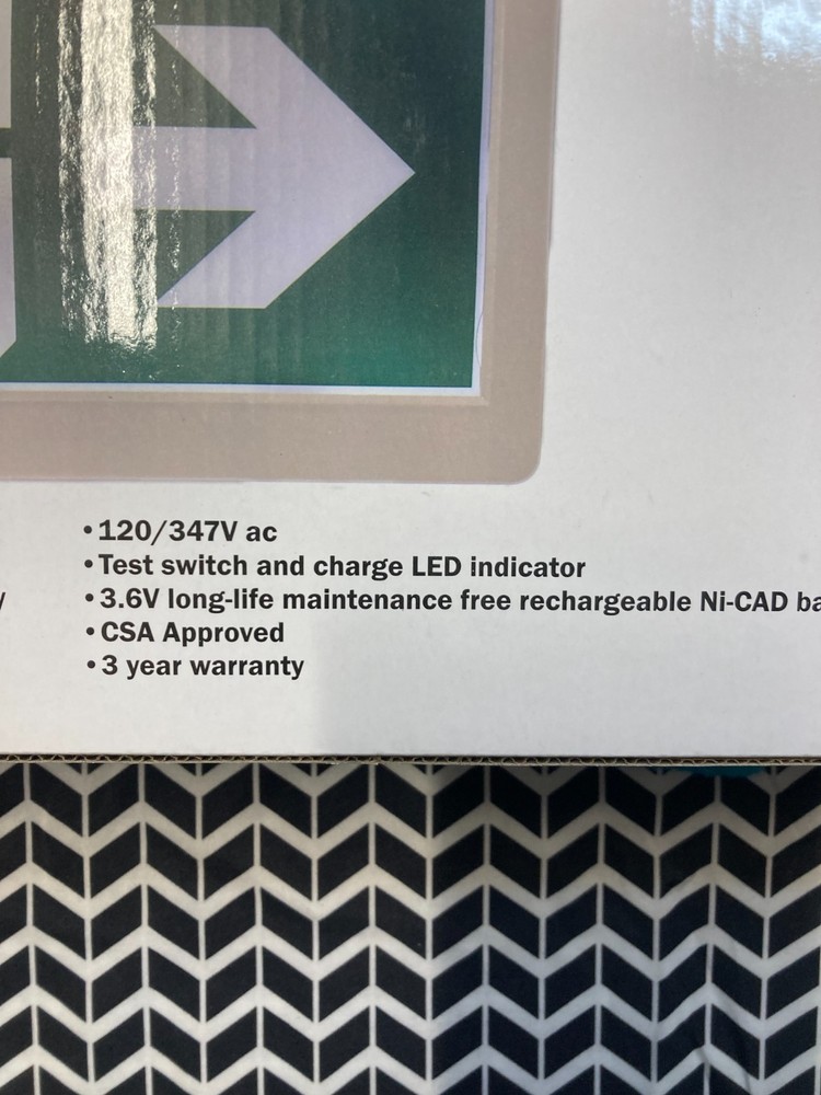 Exit sign led green running man with lights