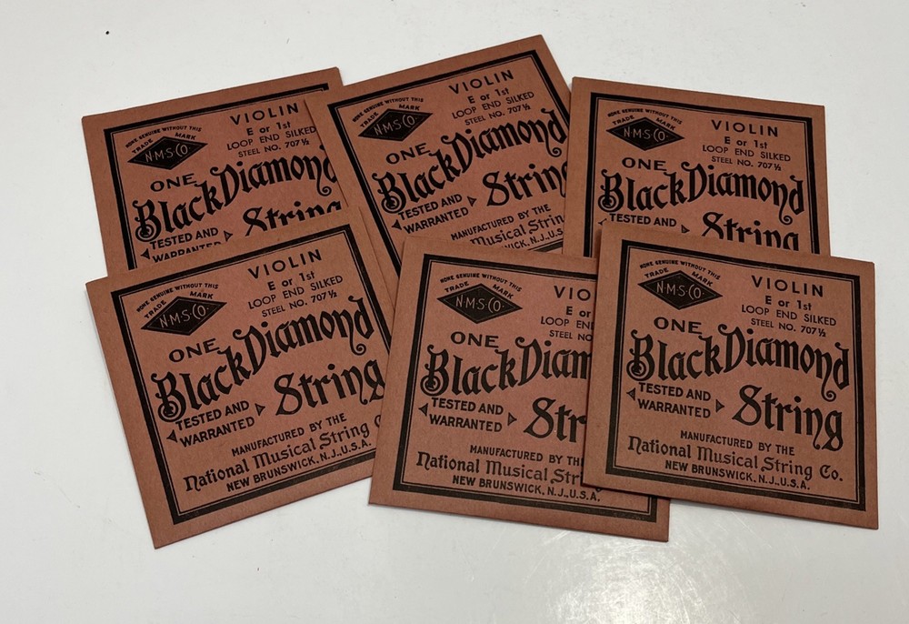 VTG Black Diamond Violin Strings - 18 Pack - D Or 3rd Wound & E Or 1st