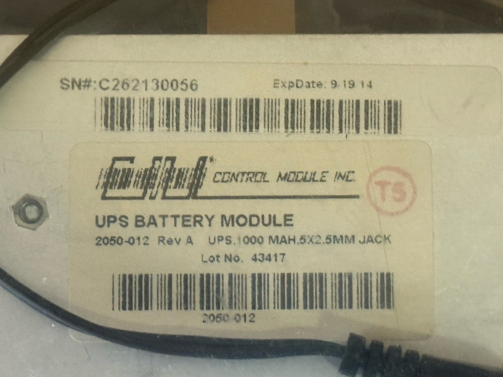 CONTROL MODULE INC. UPS BATTERY MODULE - 2050-012 GENUS G1 MARK 2