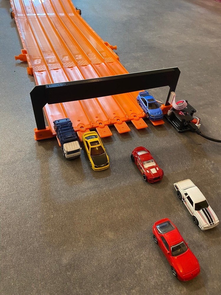 Timing system for Hot Wheels Super 6-lane Raceway Timer
