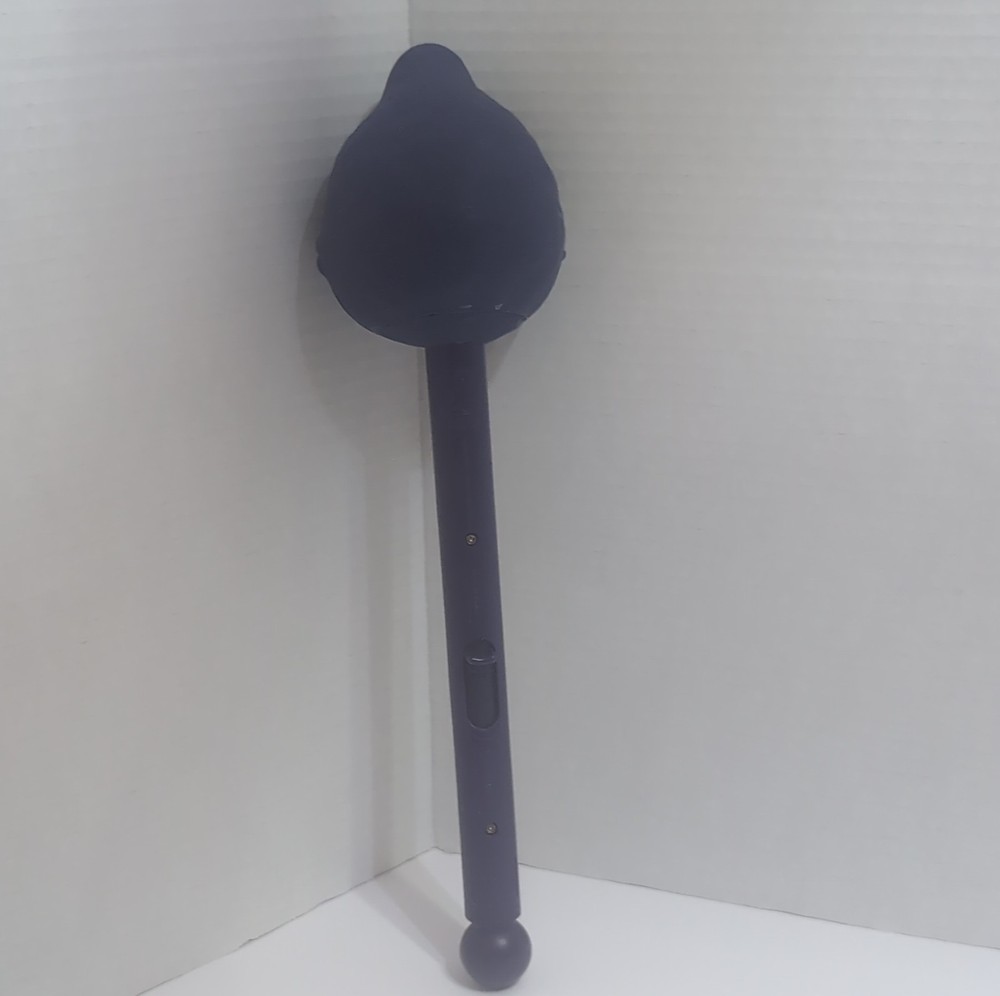Black Hand Puppet with Movable Mouth and Rod Handle