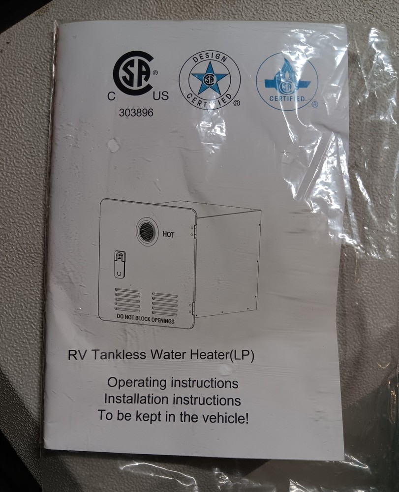 AMZCHEF UL-10RVAMC-BK tankless gas RV water heater, 65,000