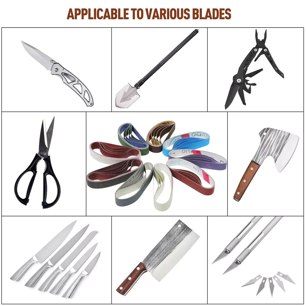 45 Pcs 1/2 x 12 Replacement Sharpening Belt Kit for Official Work Sharp New