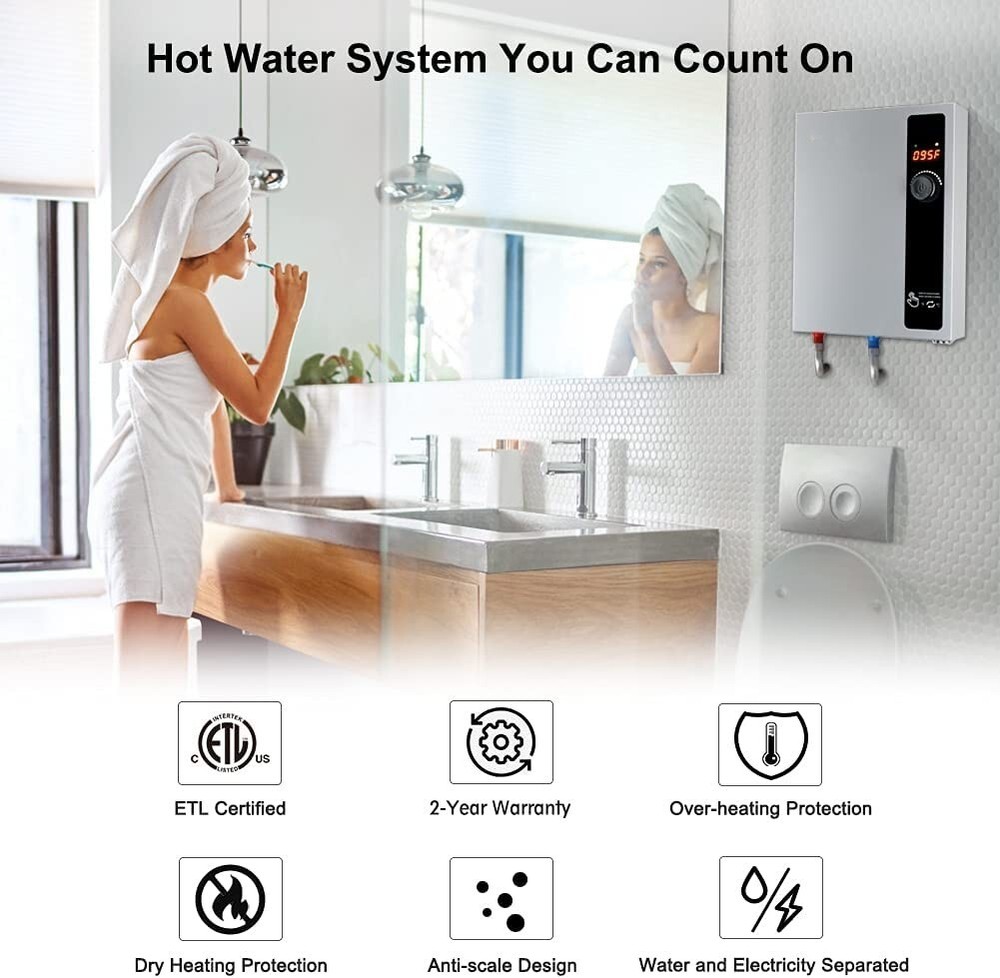 Calentador De Agua Electrico Para Baño Ducha Regadera Potente Instantaneo TOP