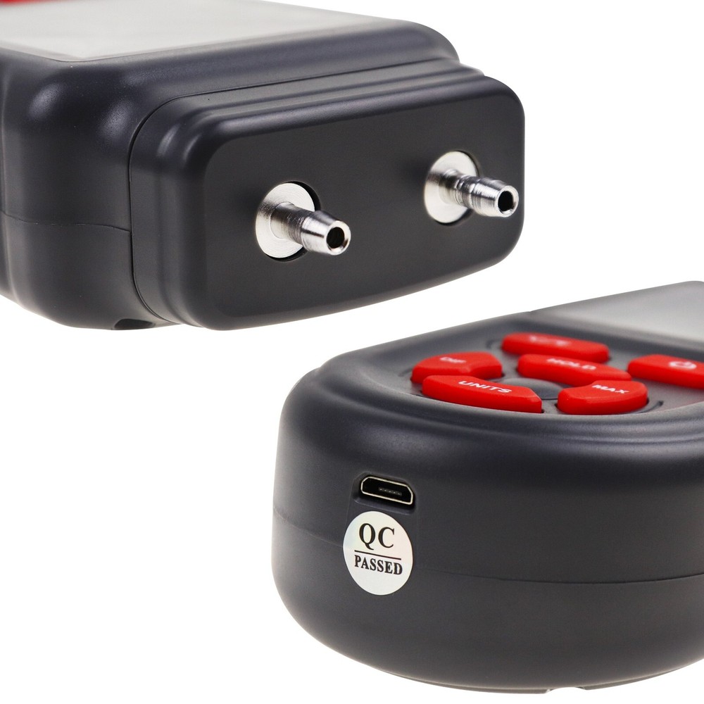 Dual Differential Gas Pressure Tester Manometer with Data Storage Function