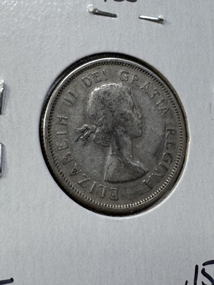 1955 Canada 25 Cents Silver Coin