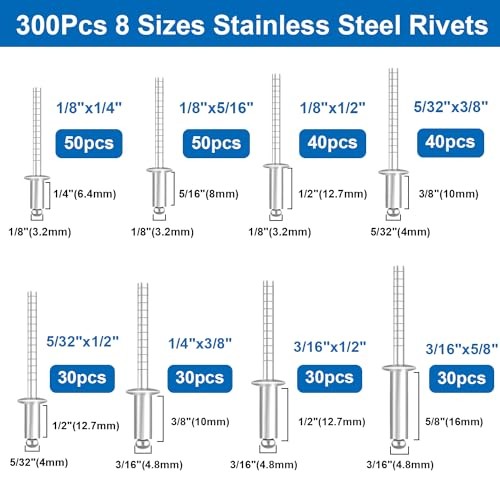 Stainless Steel Pop Rivets Assortment