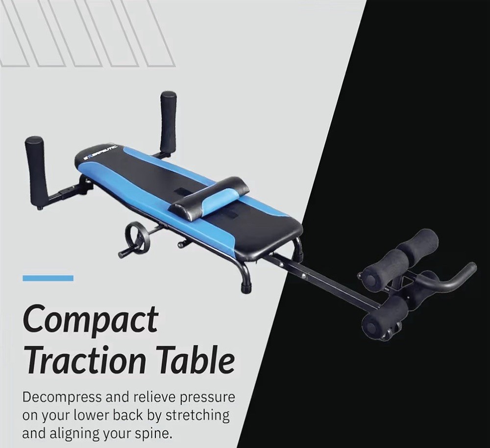 Alternative Inversion Traction Table - Lower Back Pain Relief 350 Lb. Blue-black