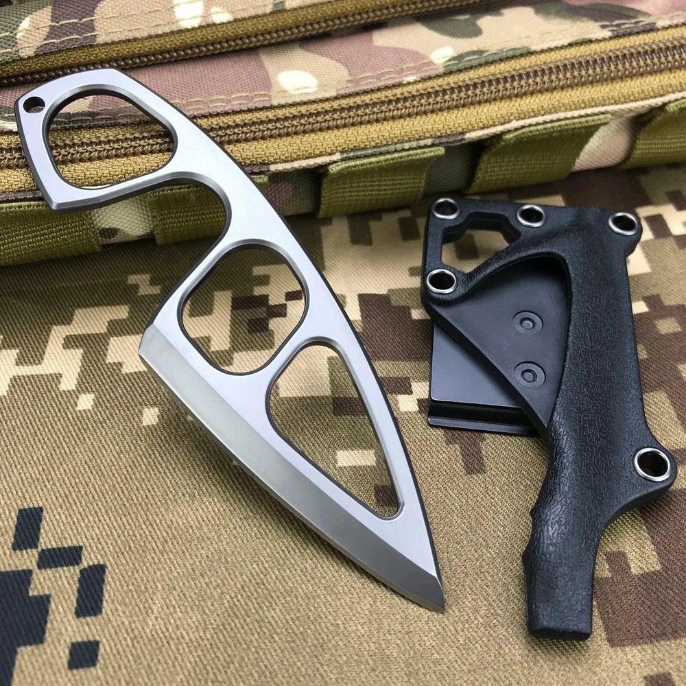 Mini Pocket Fixed Blade Knife 440C Steel Handle