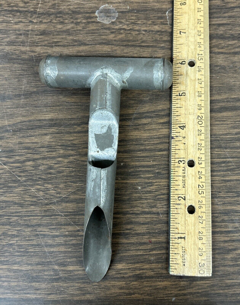 Antique Soldered Tin Apple Corer Grapefruit Corer Primitive Kitchen Tool Gadget