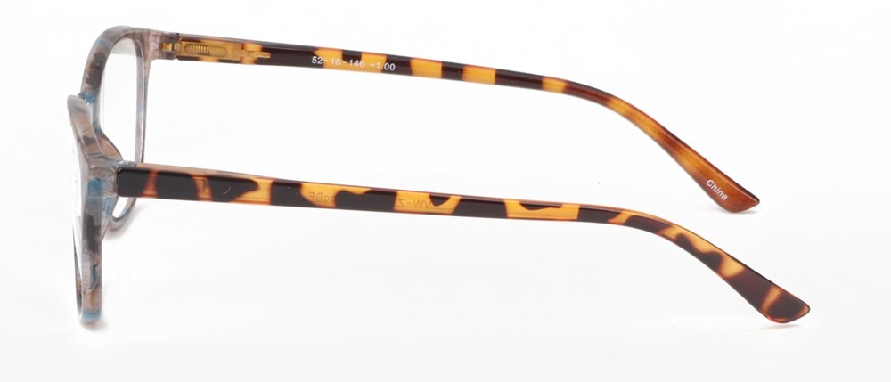 Women Marble Print Clear Progressive Reading Glasses - Zero Power On Top Reader